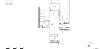 pinetree-hill-floor-plan-2-bedroom-premium-type-2BP1
